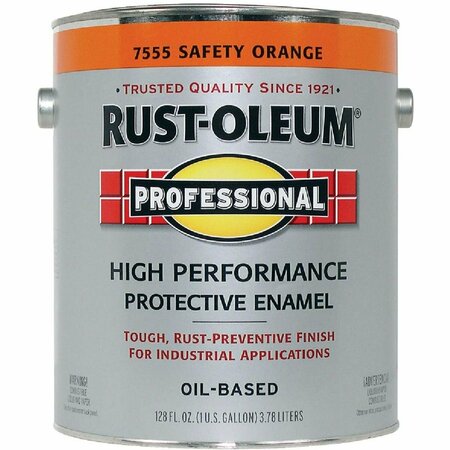 RUST-OLEUM Professional Oil-Based Gloss VOC Formula Rust Control Enamel, Safety Orange, 1 Gal. 303091